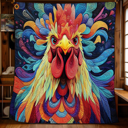Colorful Rooster WY2111039CL Quilt