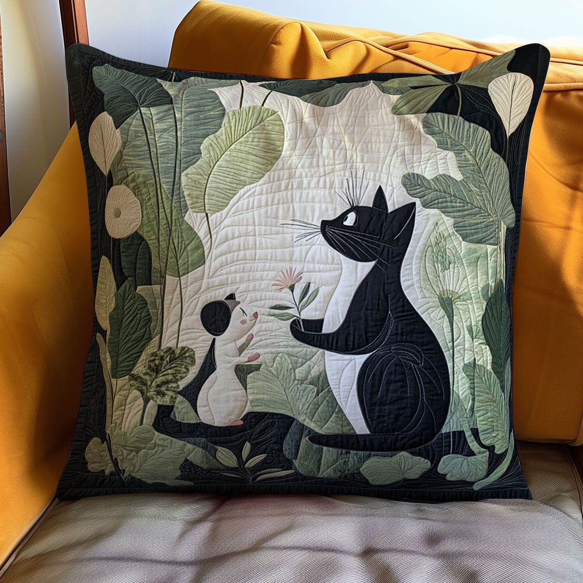 Cat And Mouse WJ3010032CL Quilt Pillow Case