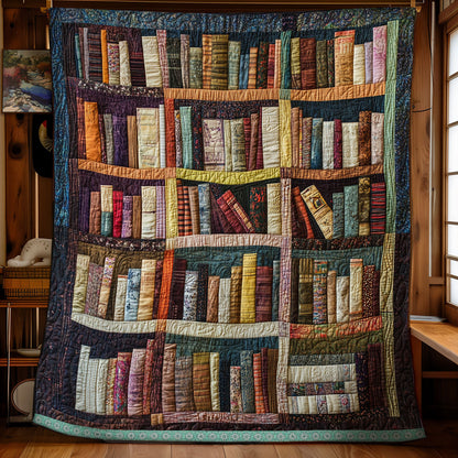 Bookshelf Blue WX0312008CL Quilt