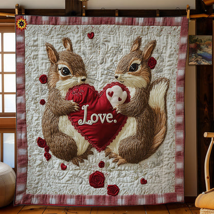 Valentine Of Squirrel WY2512031CL Quilt