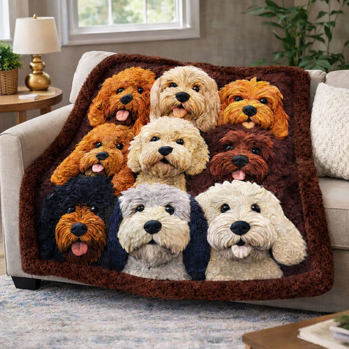 Puppy Crew KL2601003CL Faux Fur Throw Blanket