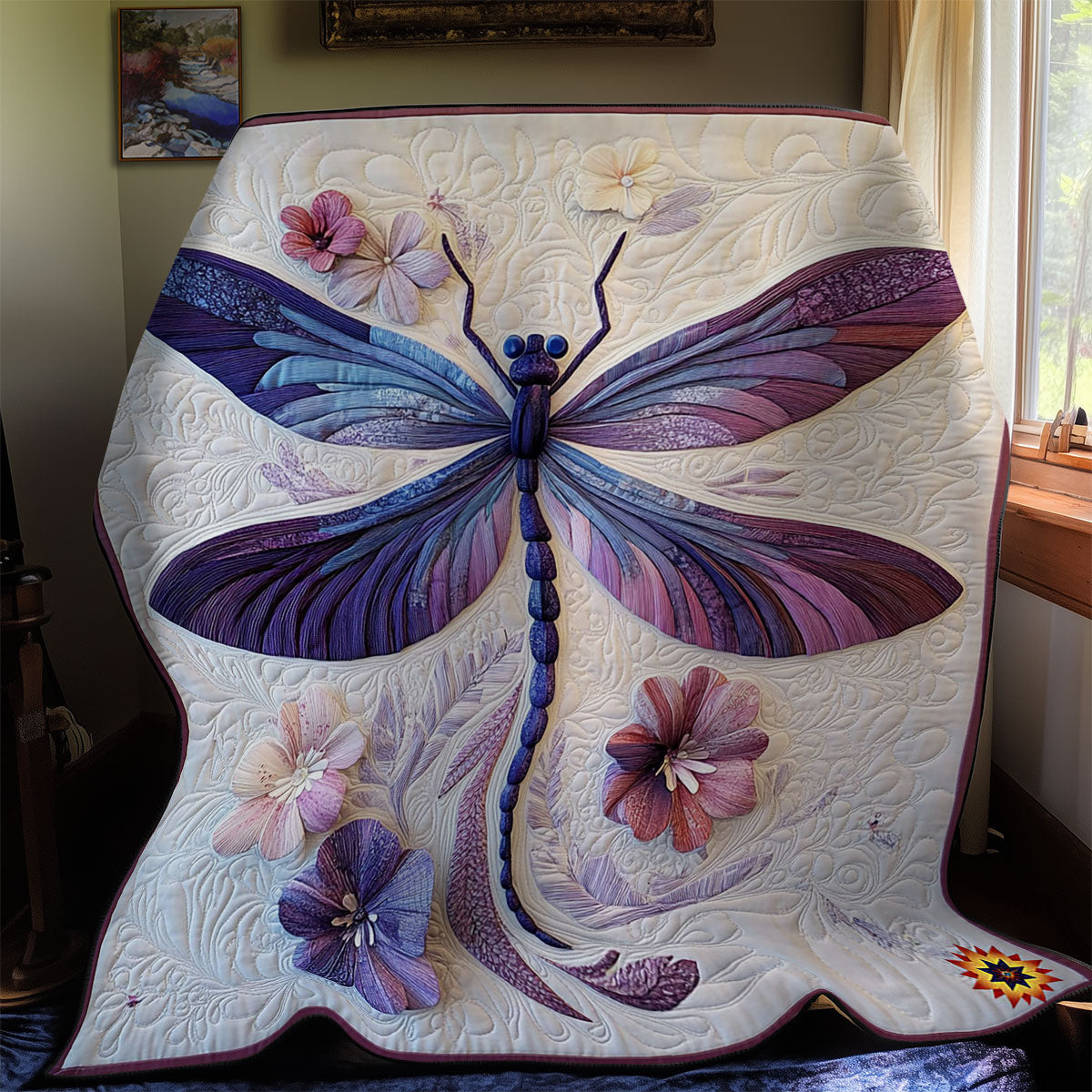 Purple Dragonfly WY2511033CL Quilt