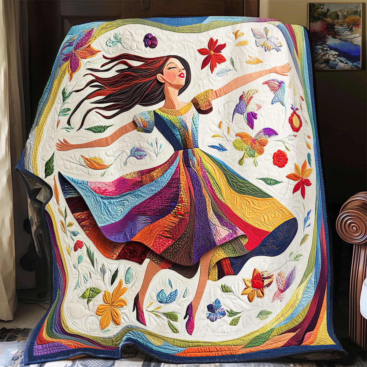 Woman Dancing WX1401053CL Quilt