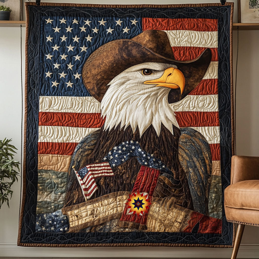 Eagle America Flag WX0211010CL Quilt