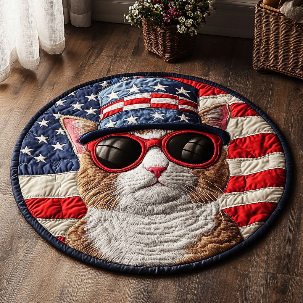Captain Meowrica CP1205004CL Quilted Round Mat