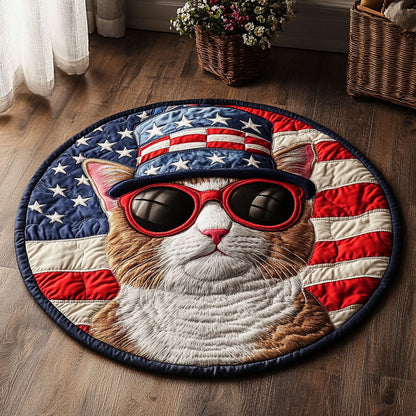 Captain Meowrica CP1205004CL Quilted Round Mat