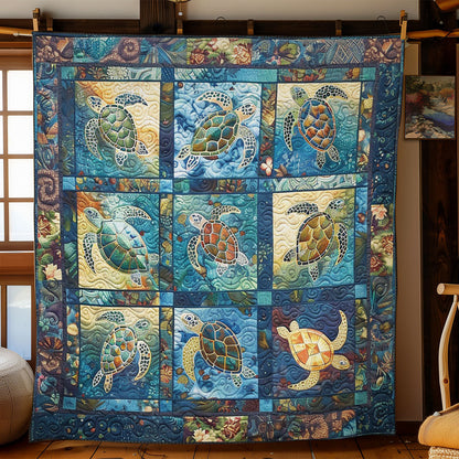 Turtle In Ocean WY0801070CL Quilt