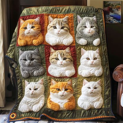 Adorable Cat Mosaic  WX2612001CL Quilt