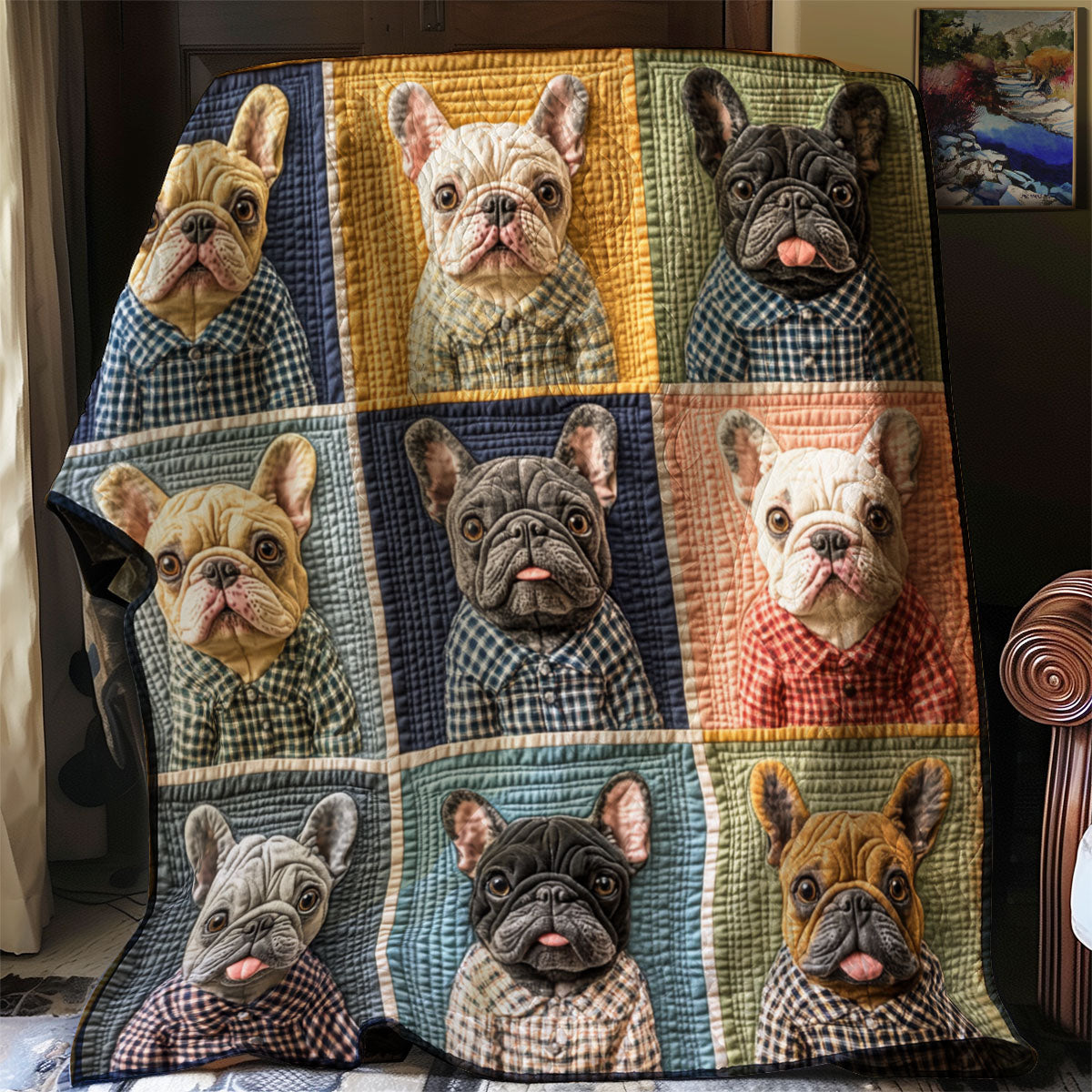 Cute Bulldog YR100810005CL Quilt