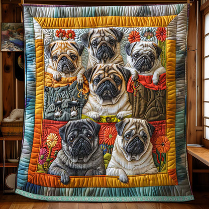 Pug Window WP1009045CL Quilt