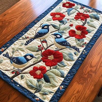 Crimson Serenade CP2404017CL Quilted Table Runner