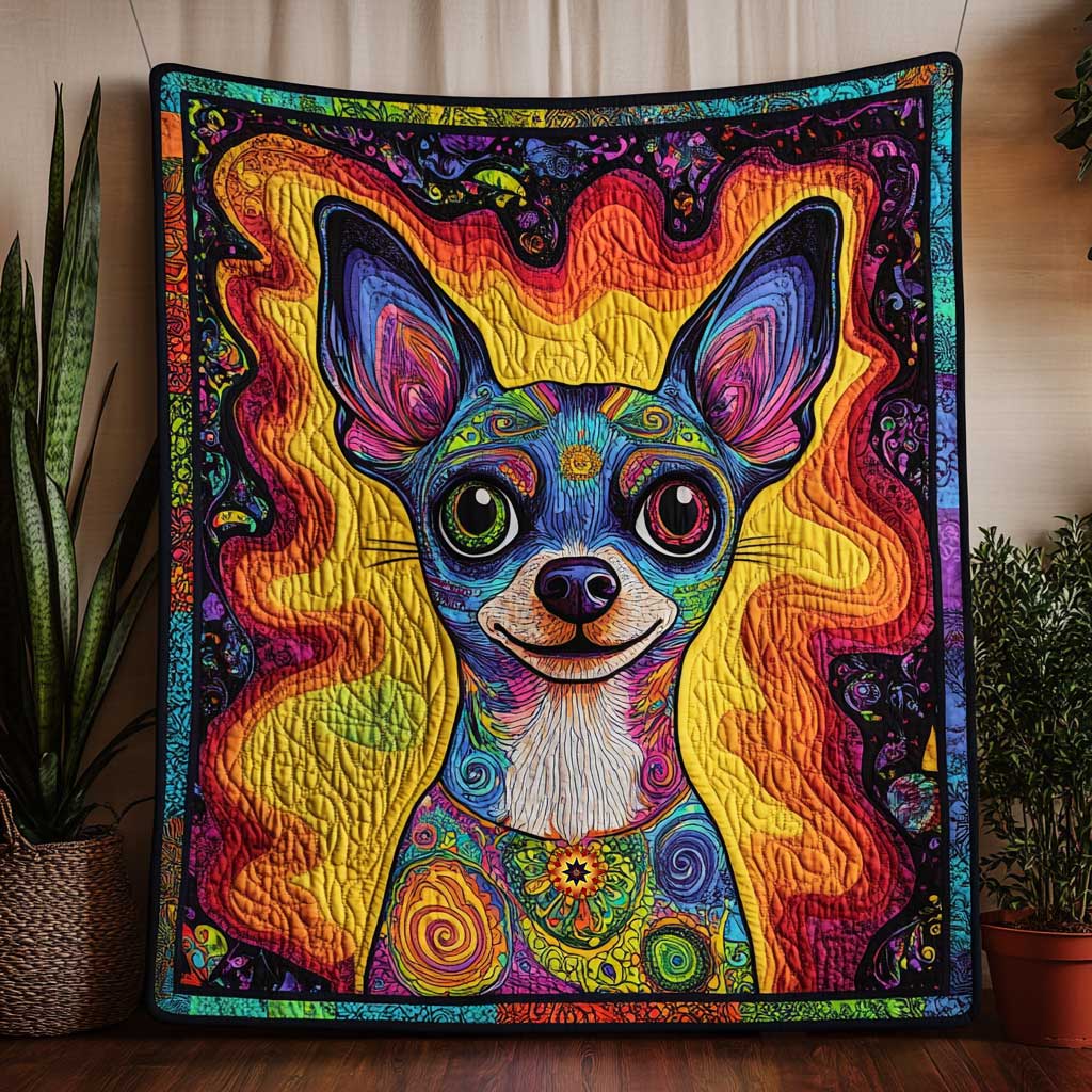 Chihuahua Love Wave WN0410007CL Quilt