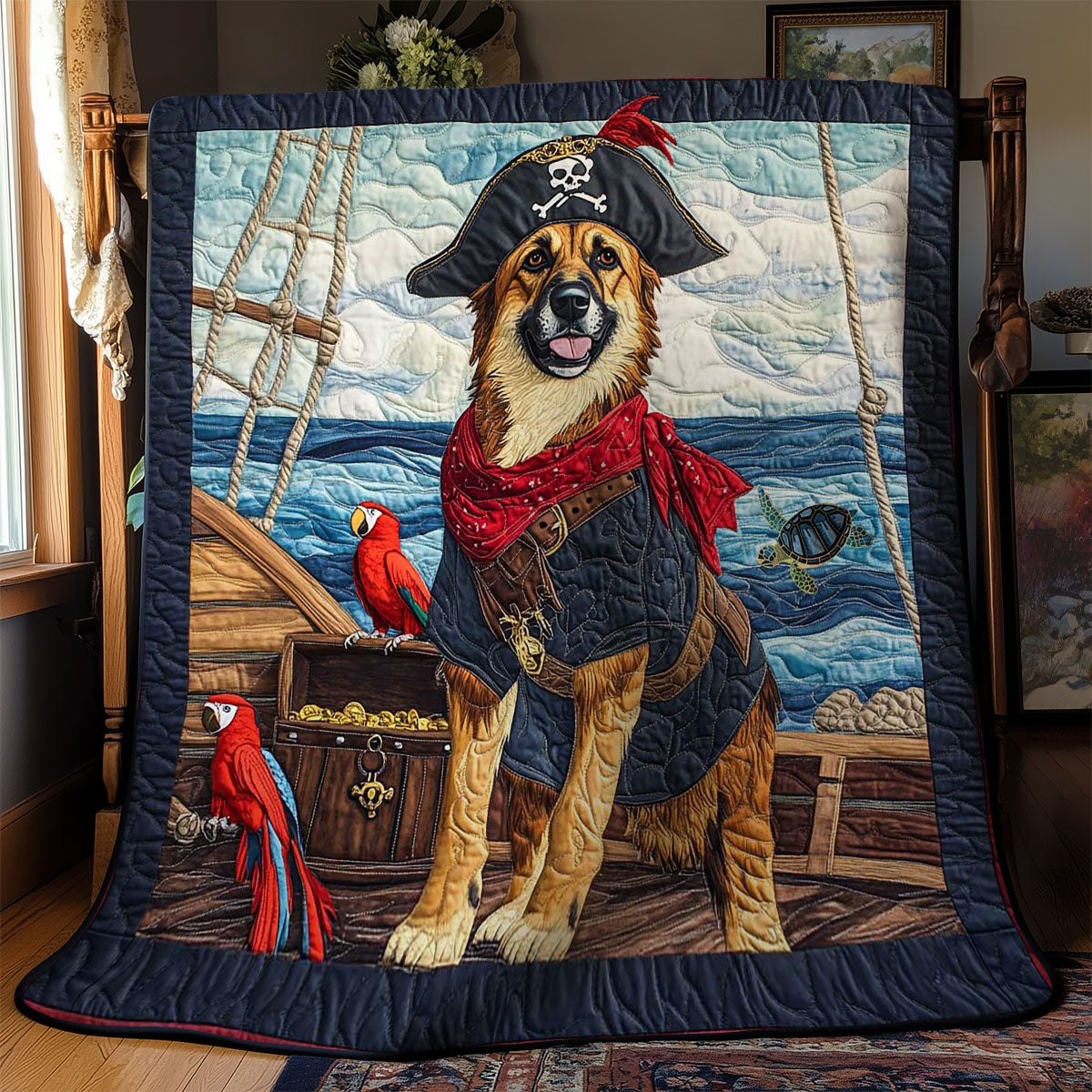 German Shepherd's Treasure Hunt WN0811036CL Quilt