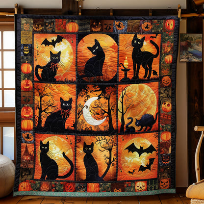 Pumpkin Cat Halloween WN1309064CL Quilt