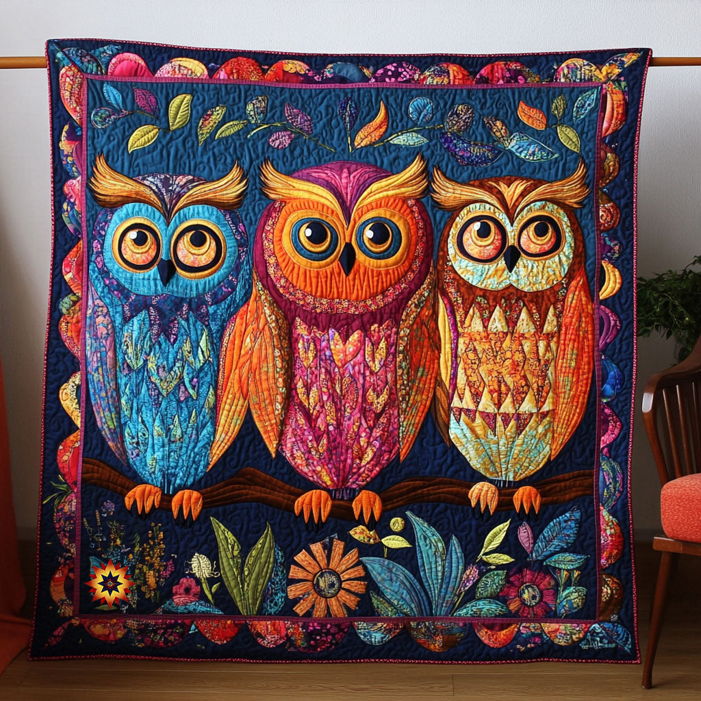 Colorful Owl WX1211013CL Quilt