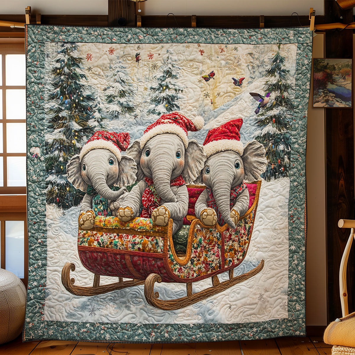 Winter Of Elephant WY1211032CL Quilt