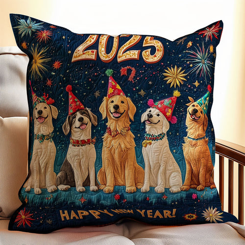 Dog New Year Party WY1612095CL Quilt Pillow Case