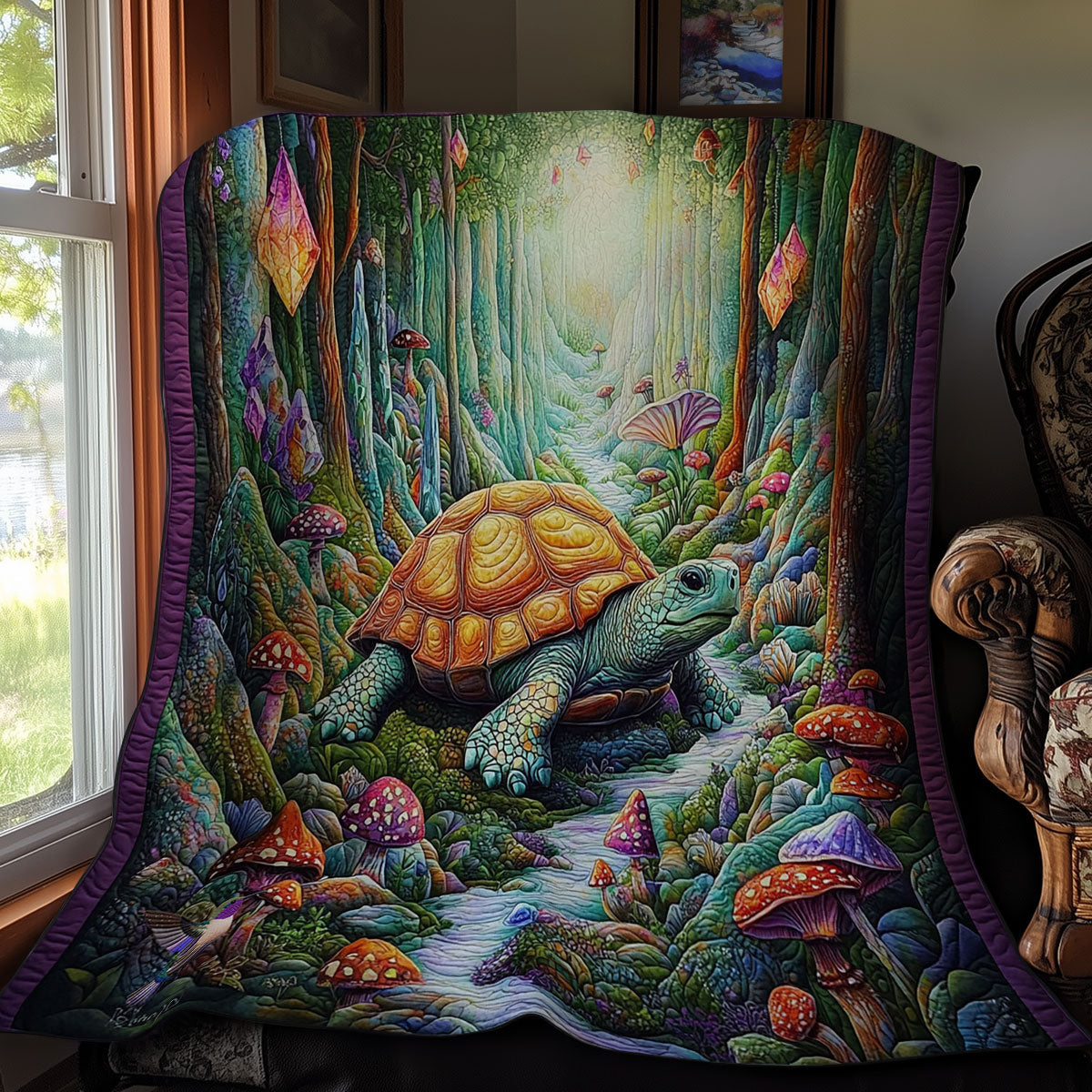 Turtle Forest WY2611016CL Quilt