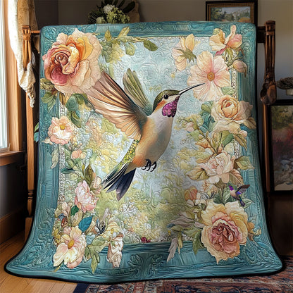 Flower Hummingbird WY2111031CL Quilt
