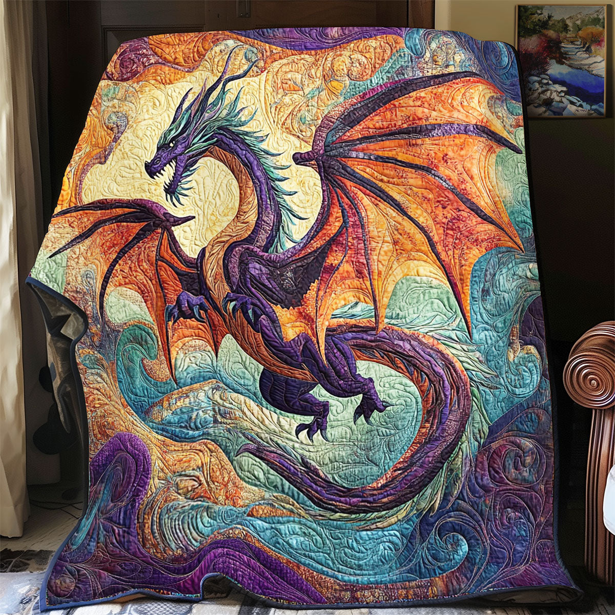 Dragon Abstract WY0602133CL Quilt