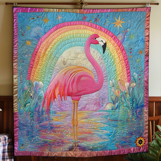 Rainbow Flamingo WY1912050CL Quilt