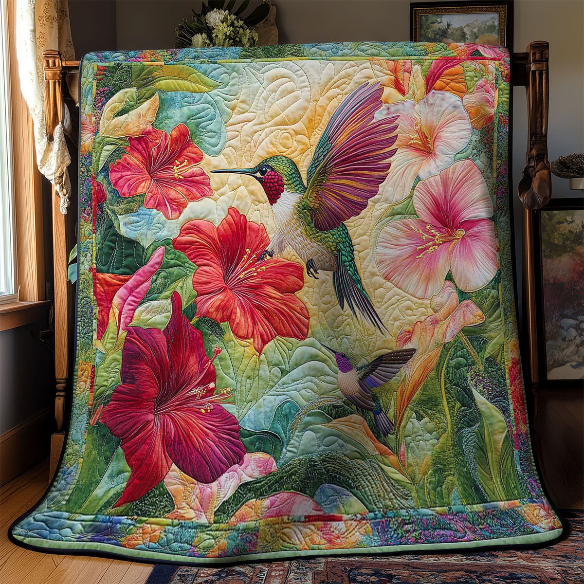 Blooming Hummingbird WN1912048CL Quilt