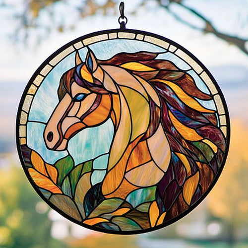 Horse WJ1710043CL Stained Glass Suncatcher