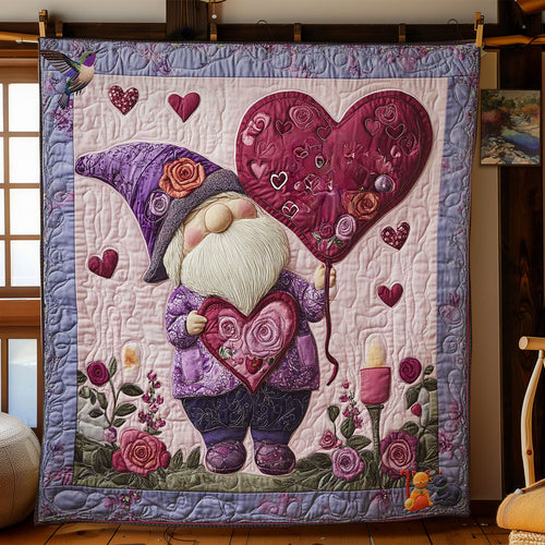 Romantic Gnome Blooms WN0412047CL Quilt