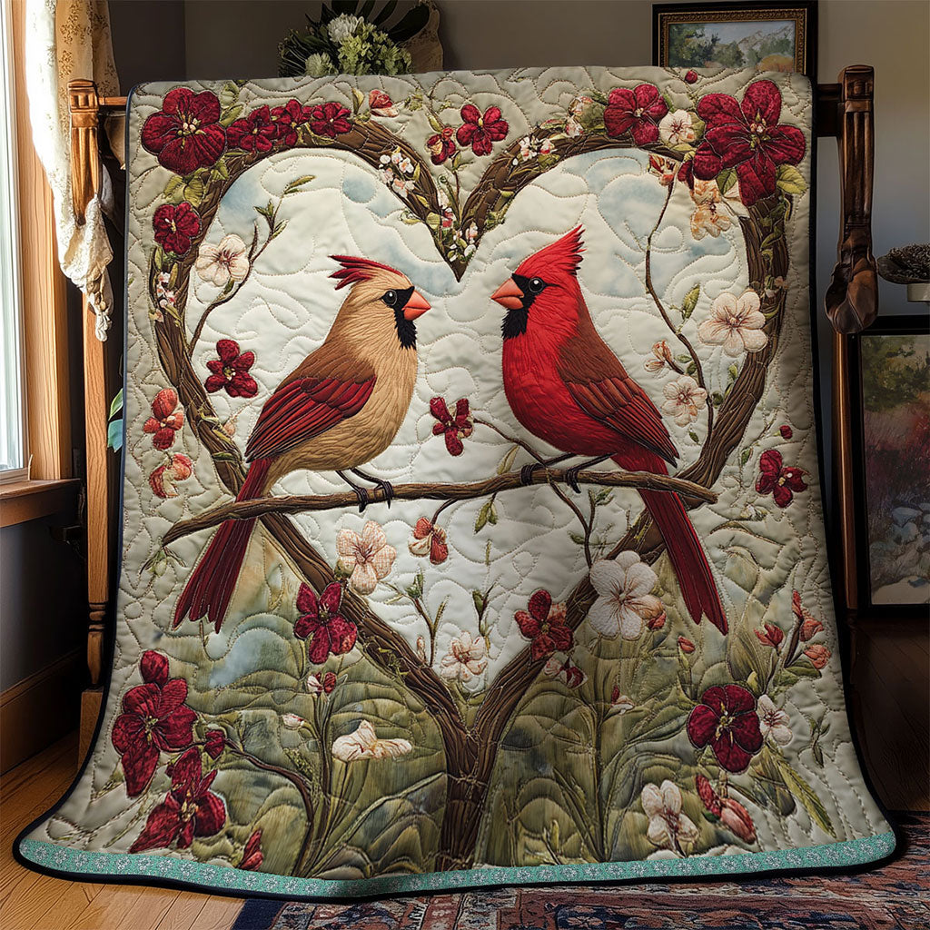 Couple Cardinal Flower WT2702107CL Quilt