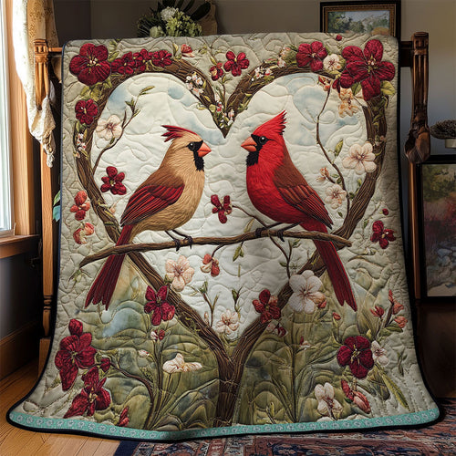 Couple Cardinal Flower WT2702107CL Quilt