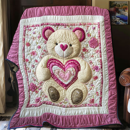 Teddy Bear Valentine WX2201048CL Quilt