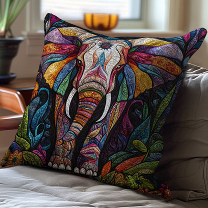 Patchwork Elephant WJ0911033CL Quilt Pillow Case