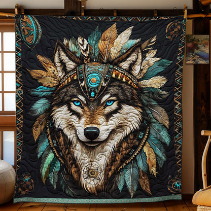 Native American Wolf WJ2709015CL Quilt