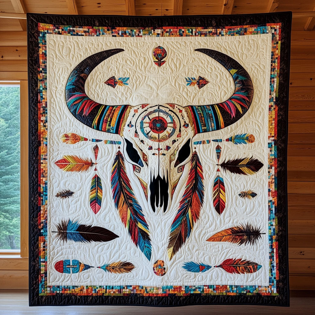 Skull Native American CW3006043CL Quilt