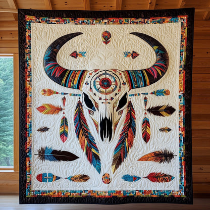 Skull Native American CW3006043CL Quilt