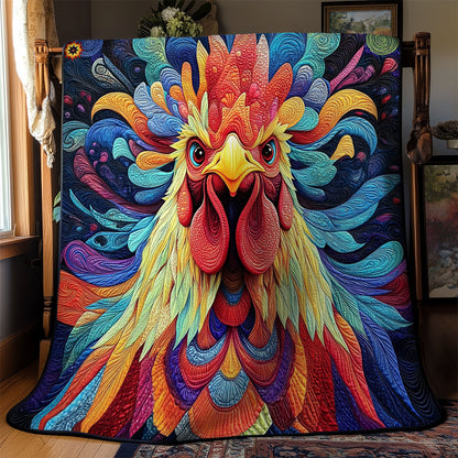Colorful Rooster WY2111039CL Quilt