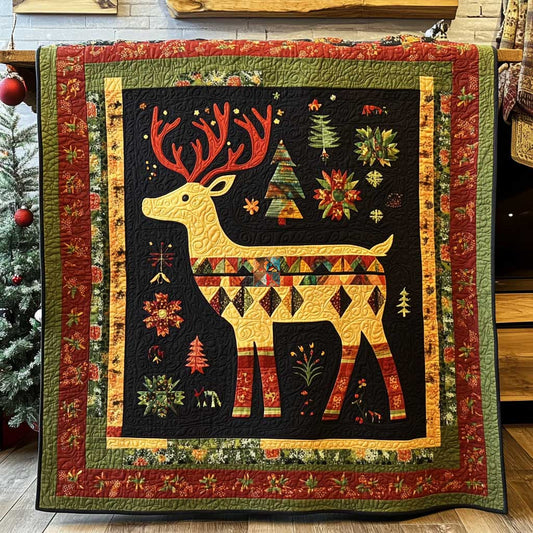 Silhouette Reindeer Christmas WP1211025CL Quilt