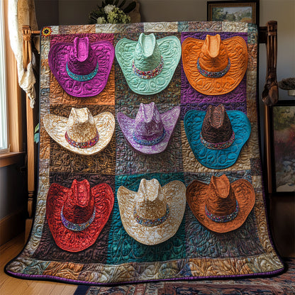 Colorful Cowboy Hat WY0811001CL Quilt