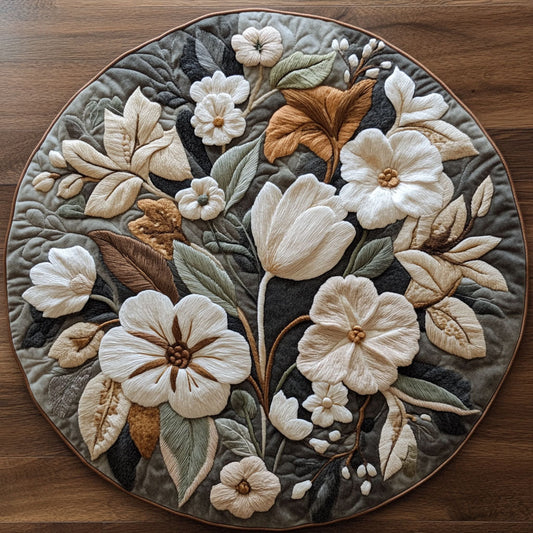 Blooming Flower CP3004001CL Quilted Round Mat