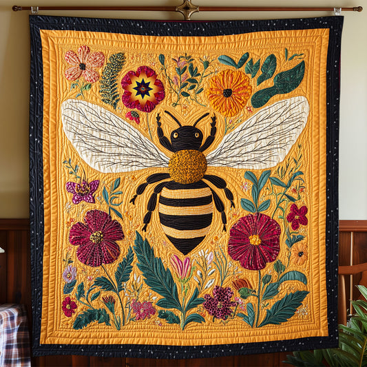 Queen Bee Floral WP2611009CL Quilt