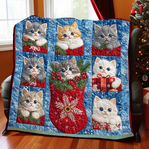 Christmas Kitty WJ0312006CL Quilt