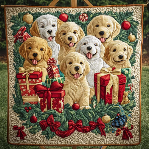 Golden Retriever Christmas Joy WN0910054CL Quilt