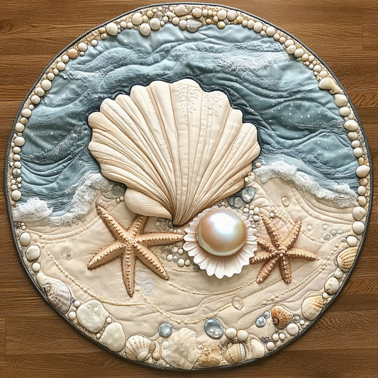 Pearl of the Ocean CP2904005CL Quilted Round Mat