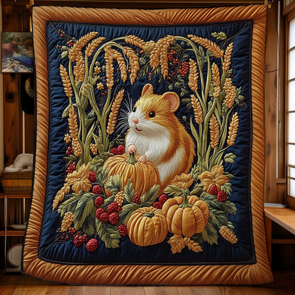 Hamster In Harvest WY0202028CL Quilt