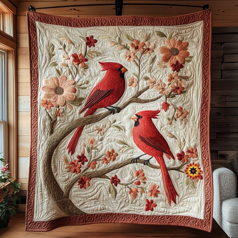 Gorgeous Cardinal WU0411030CL Quilt