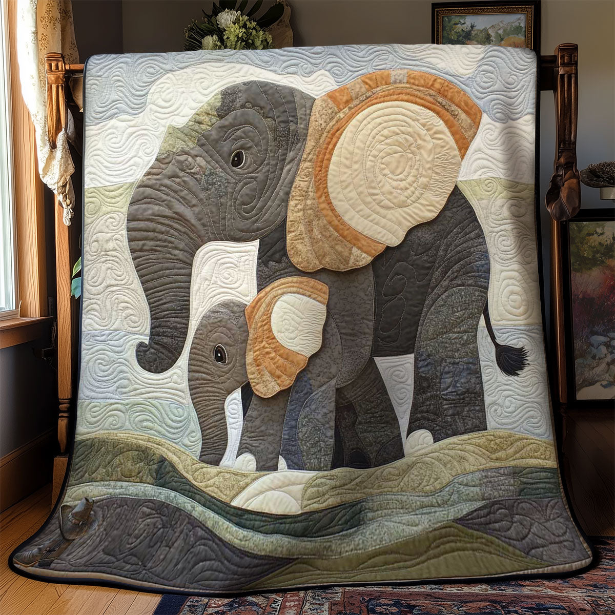 Elephant Family WN3010020CL Quilt