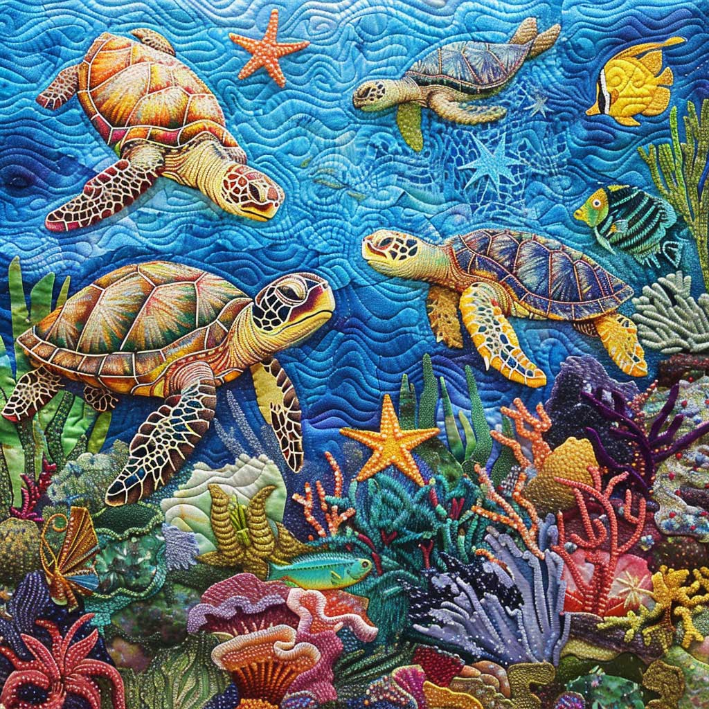 Sea Turtle WJ1909012CL Quilt