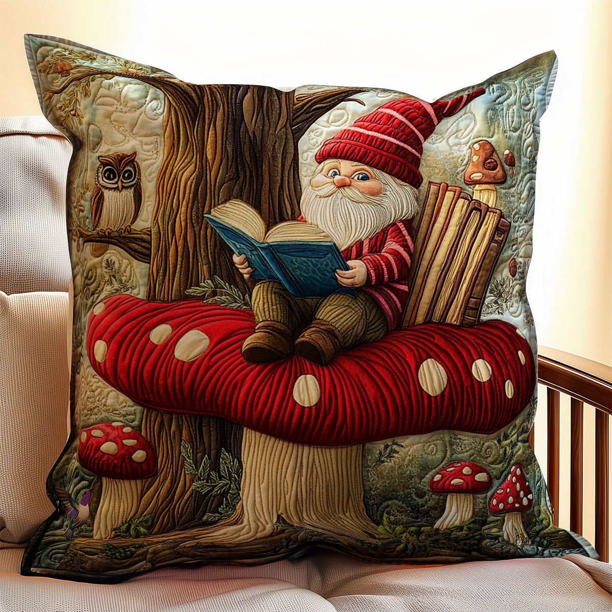 Gnome In The Forest WY0612083CL Quilt Pillow Case