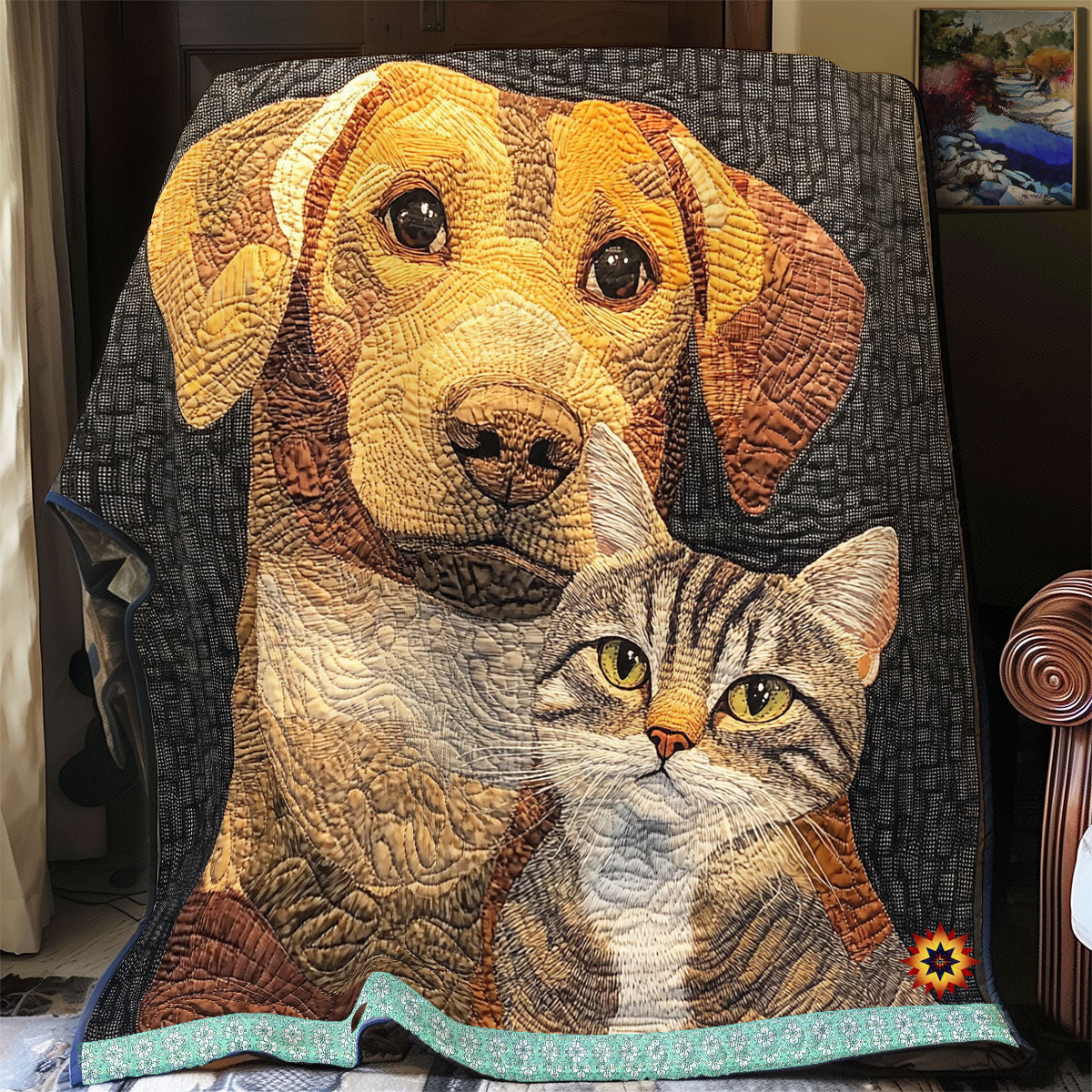 Cat Me And My Bestie WU1012002CL Quilt