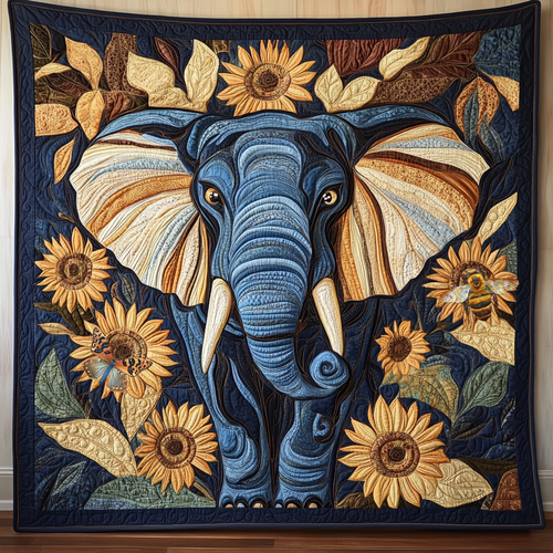 Sunflower Elephant WG1812017CL Quilt